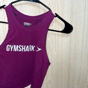 Purple GymShark cross tie crop top
